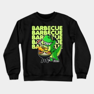 Cool Dinosaur Tyrannosaurus Cooking Sausages Barbecue BBQ product Crewneck Sweatshirt